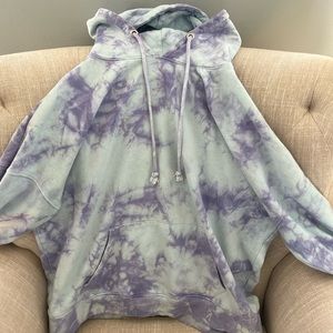 Missguided Blue Tie Dye Hoodie